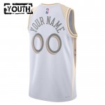 Chicago Bulls Trikot Benutzerdefinierte Nike 2024-25 City Edition Weiß Swingman - Kinder